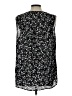 Chaus 100% Polyester Black Sleeveless Blouse Size L - photo 2