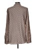Calvin Klein 100% Polyester Print Brown Long Sleeve Blouse Size L - photo 2
