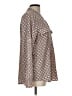 Calvin Klein 100% Polyester Print Brown Long Sleeve Blouse Size L - photo 4