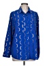 Harve Benard 100% Polyester Stars Blue Long Sleeve Blouse Size L - photo 1