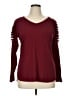 Ethyl Burgundy Long Sleeve Top Size XL - photo 1