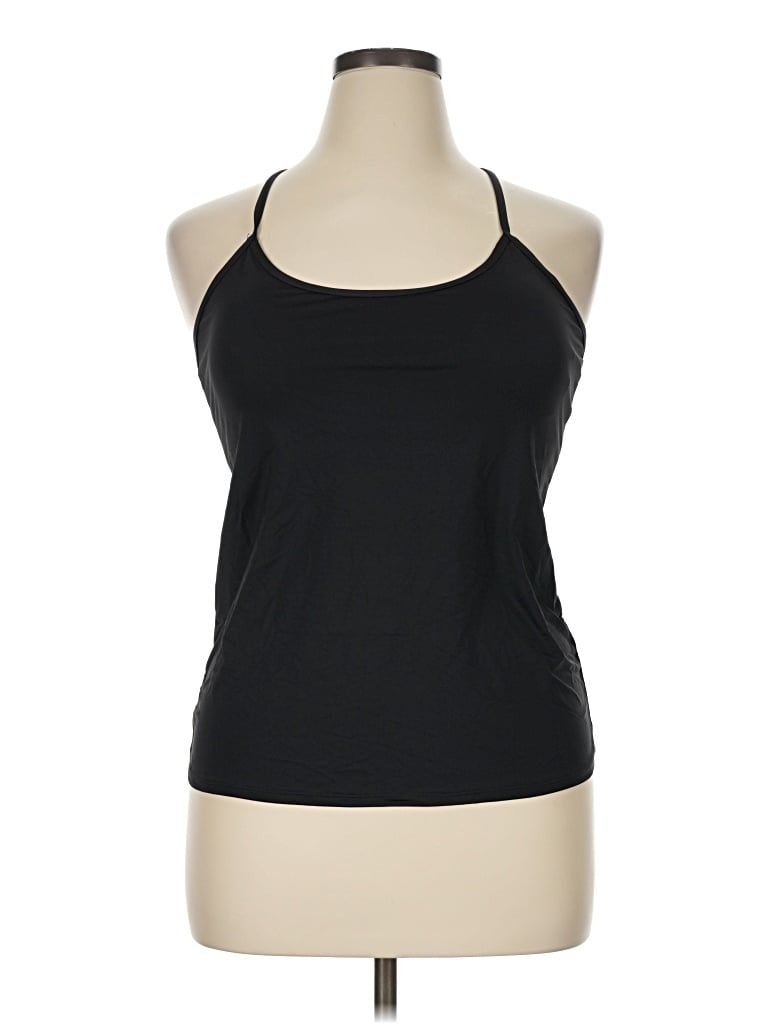 Pre-owned Unbranded Tank Top Black Halter Neckline Tops