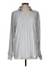 Maurices 100% Polyester Solid Gray Long Sleeve Blouse Size L - photo 1