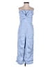 Aijek Checkered-gingham Blue Jumpsuit Size 4 - photo 1