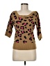 Takeout 100% Acrylic Animal Print Brown Pullover Sweater Size M - photo 1