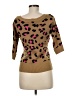 Takeout 100% Acrylic Animal Print Brown Pullover Sweater Size M - photo 2