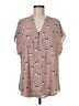 Torrid 100% Polyester Pink Short Sleeve Blouse Size Med Plus (00) - photo 1