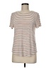 Green Envelope Stripes Tan Short Sleeve T-Shirt Size M - photo 1