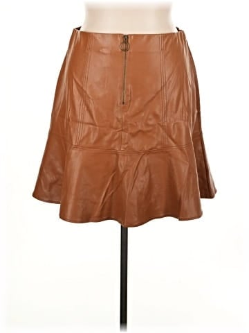 Ava & Viv Faux Leather Skirt (view 1)