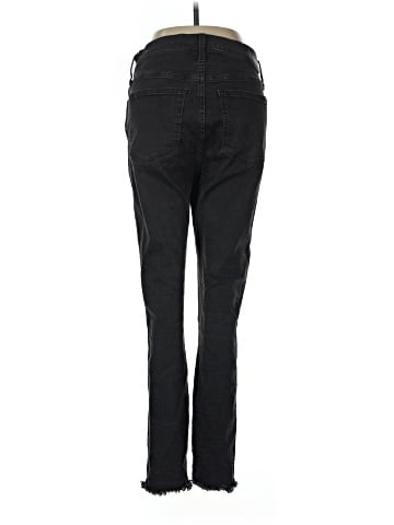Madewell 10" High-Rise Skinny Jeans in Berkeley Black: Button-Through Edition (view 2)