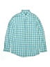 Vineyard Vines 100% Cotton Checkered-gingham Teal Long Sleeve Button-Down Shirt Size 16 - photo 1