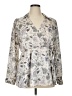 Torrid 100% Polyester Paisley Silver 3/4 Sleeve Blouse Size 1X Plus (1) - photo 1