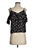 Olivia Grey 100% Polyester Black Sleeveless Blouse Size S - photo 1