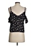 Olivia Grey 100% Polyester Black Sleeveless Blouse Size S - photo 2