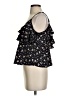 Olivia Grey 100% Polyester Black Sleeveless Blouse Size S - photo 5