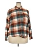 Universal Thread 100% Cotton Plaid Brown Long Sleeve Button-Down Shirt Size XXL - photo 1