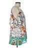 DR2 100% Polyester Teal 3/4 Sleeve Blouse Size L - photo 4