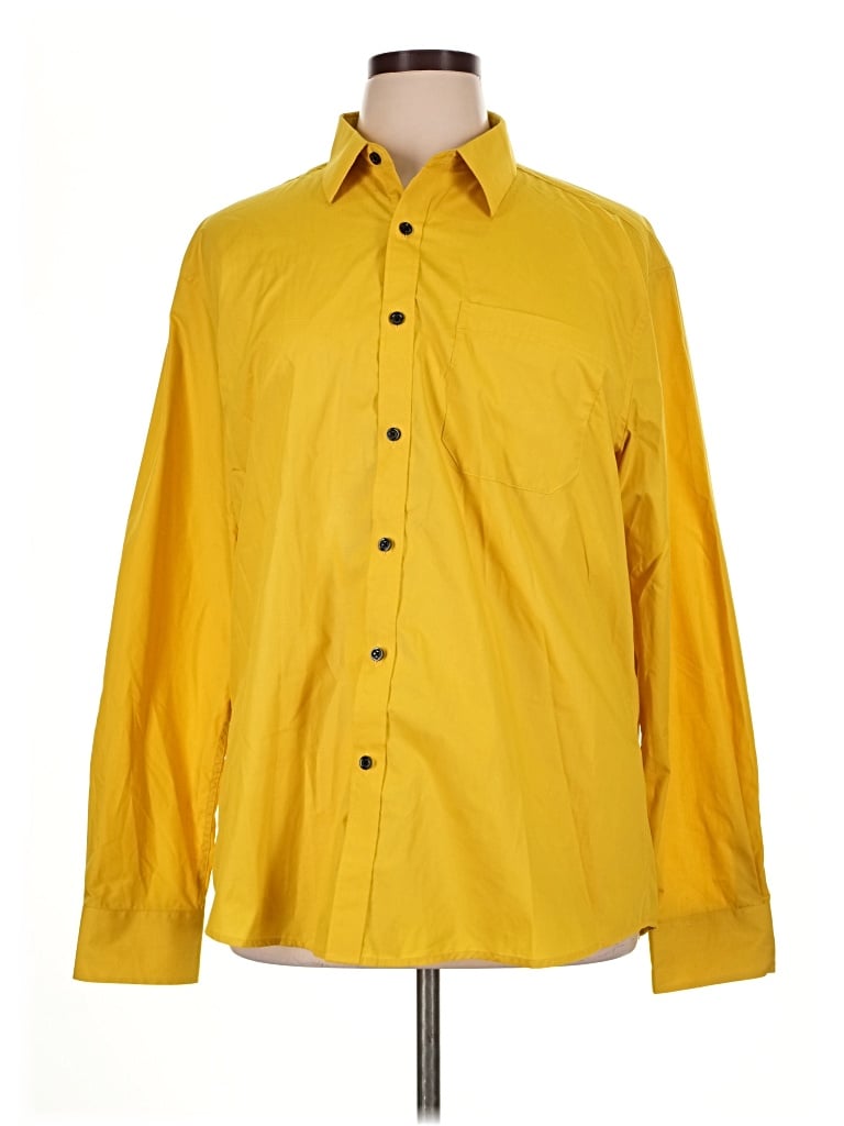 Pre-owned Assorted Brands Long Sleeve Blouse In Yellow
