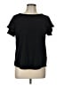 Adrianna Papell Black Short Sleeve Top Size L - photo 1