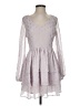 Forever 21 100% Polyester Hearts Gray Cocktail Dress Size S - photo 1