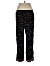 Karin Stevens 100% Rayon Hearts Black Casual Pants Size L - photo 1