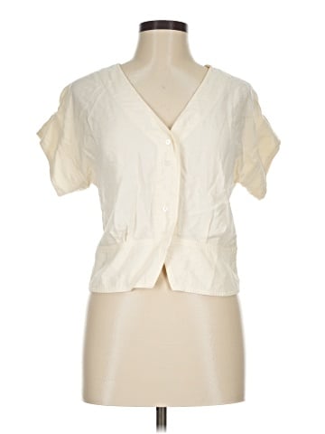 Madewell Pleated Short-Sleeve Top (view 1)