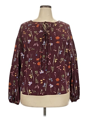 ELOQUII Elements Long Sleeve Blouse (view 1)