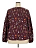 ELOQUII Elements 100% Polyester Burgundy Long Sleeve Blouse Size 18 - photo 2
