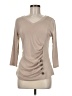 Allegra K Tan 3/4 Sleeve Top Size M - photo 1
