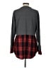 Unbranded Plaid Gray Long Sleeve T-Shirt Size L - photo 2