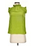 Tibi 100% Silk Green Sleeveless Silk Top Size 0 - photo 1