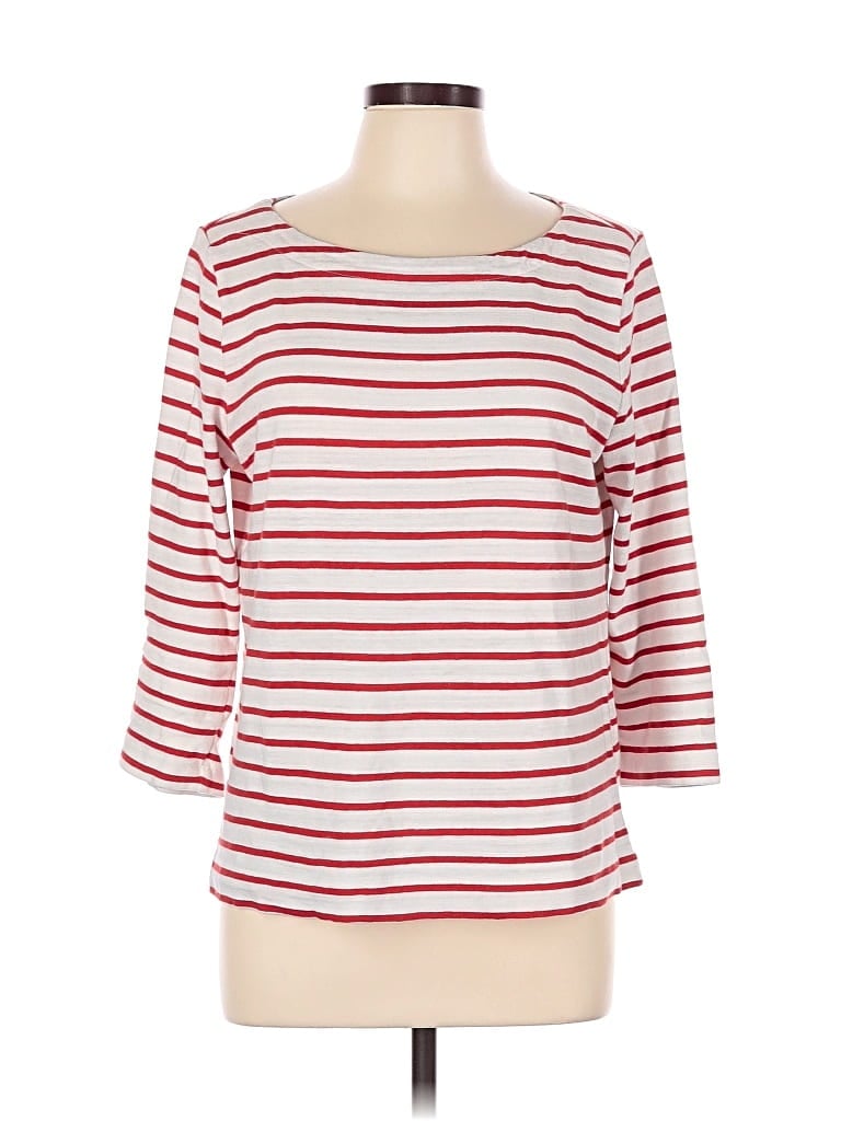 Pre-owned Ann Taylor Loft 3/4 Sleeve T-shirt In Red