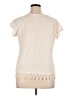 Dept222 100% Polyester Ivory Short Sleeve Top Size XL (petite) - photo 2