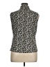 Tahari Animal Print Silver Sleeveless Blouse Size XL - photo 2