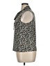 Tahari Animal Print Silver Sleeveless Blouse Size XL - photo 5