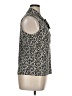Tahari Animal Print Silver Sleeveless Blouse Size XL - photo 4