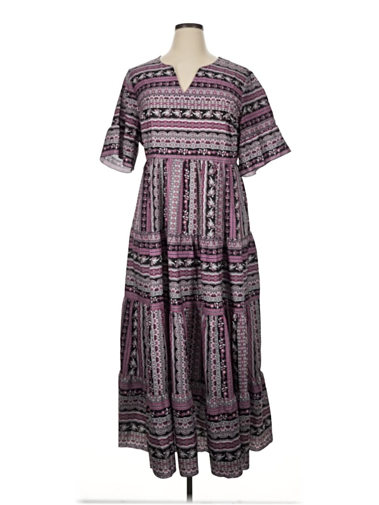 Pre-owned Shein Curve Casual Dress In Purple