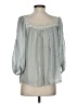 Maven West 100% Cupro Gray 3/4 Sleeve Blouse Size S - photo 2