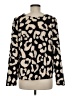 Shein 100% Polyester Animal Print Black Long Sleeve Blouse Size 6 - photo 2