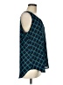 Van Heusen 100% Polyester Argyle Teal Sleeveless Top Size M - photo 4