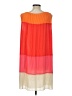 Joe Fresh 100% Polyester Color Block Orange Cocktail Dress Size L - photo 2