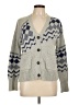 Derek Lam Chevron-herringbone Gray Cardigan Size L - photo 1