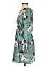 Zara Basic 100% Polyester Print Green Casual Dress Size XS - photo 5