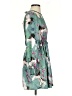 Zara Basic 100% Polyester Print Green Casual Dress Size XS - photo 4