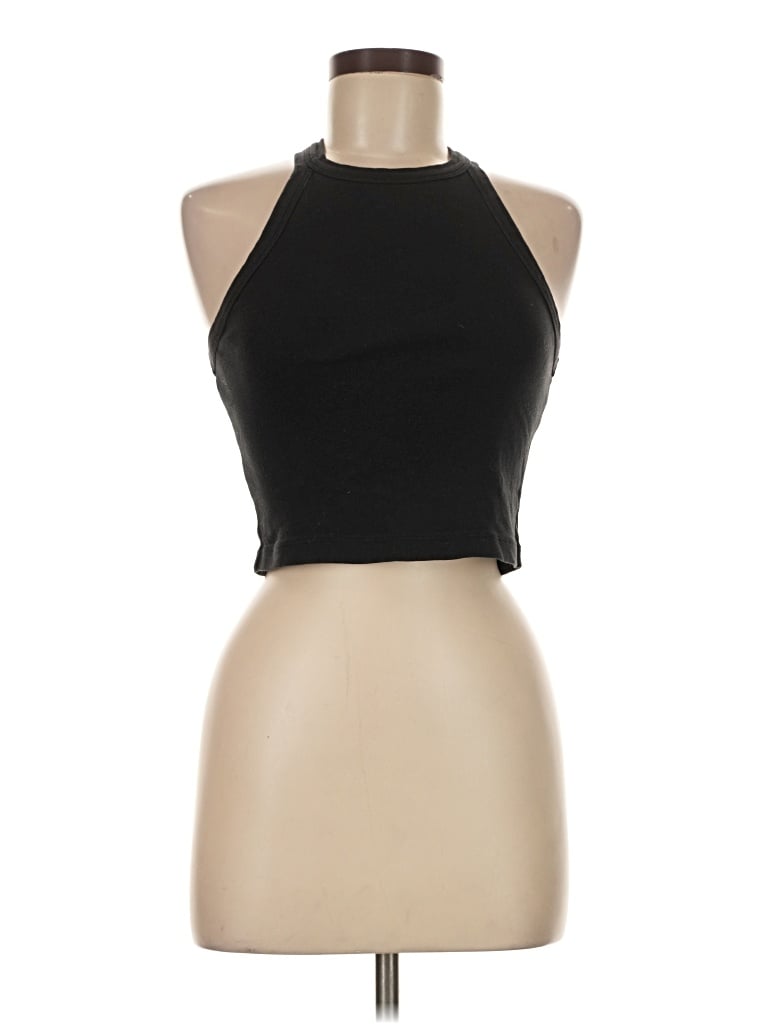 Pre-owned Forever 21 Tank Top Black Halter Neckline Tops