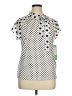 Perseption Polka Dots White Short Sleeve Polo Size XL (petite) - photo 1