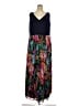 Xscape Floral Tropical Stripes Blue Cocktail Dress Size 22 - photo 1