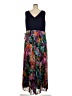 Xscape Floral Tropical Stripes Blue Cocktail Dress Size 22 - photo 2