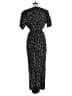 Express 100% Rayon Paisley Black Jumpsuit Size 13 - photo 2