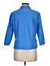 Classiques Entier Blue 3/4 Sleeve Button-Down Shirt Size M - photo 2